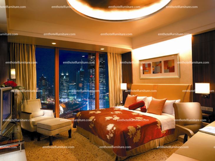 浦东香格里拉大酒店卧室家具，订制家具制造商
